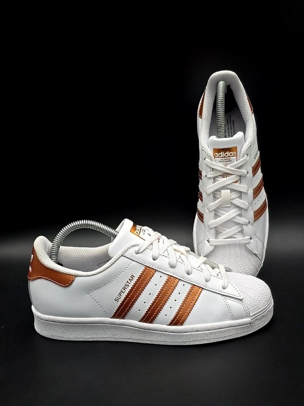 Adidas Superstar FX7484 White Copper Stripes Sneakers Shoes Women's Size 7